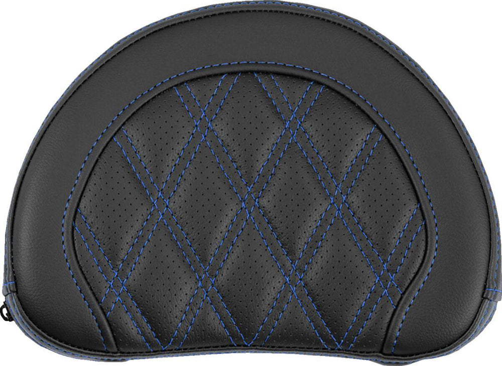 Saddlemen Contoured Cruiser Motorcycle Seat Sissy Bar Pad 20,5 cm (8") x 25,5 cm (10") - Black/Blue