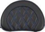 Saddlemen Contoured Cruiser Motorcycle Seat Sissy Bar Pad 20,5 cm (8") x 25,5 cm (10") - Black/Blue
