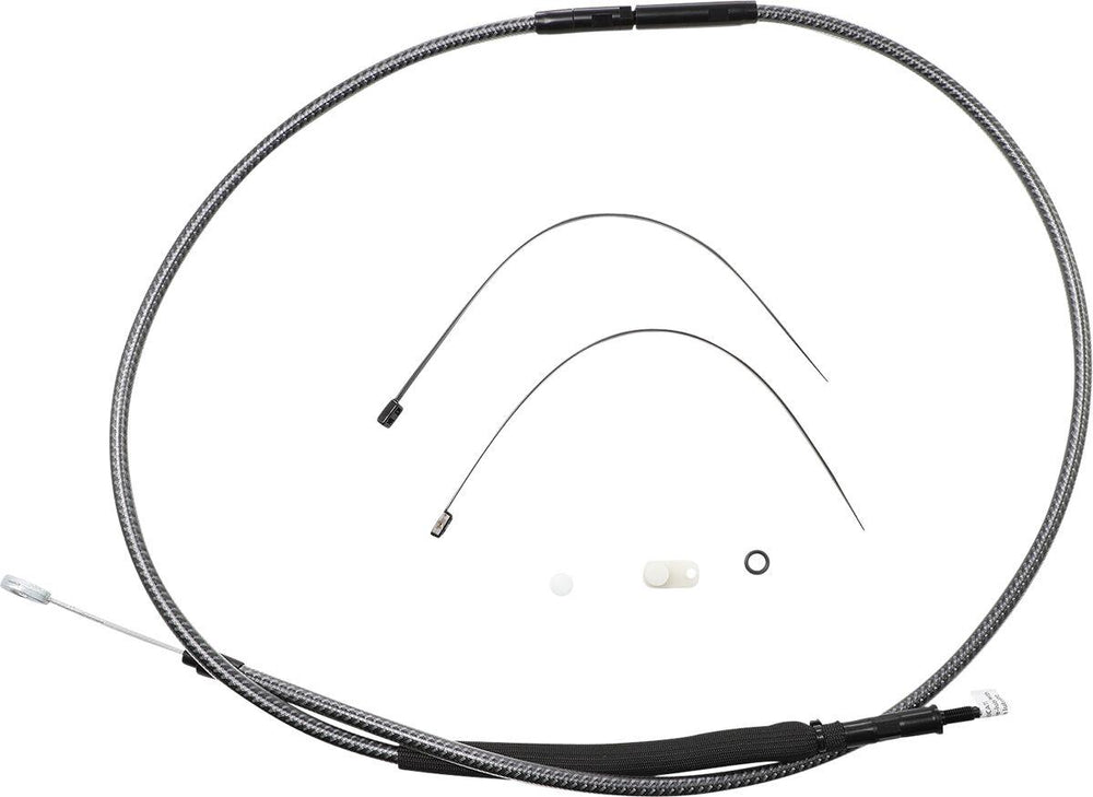Magnum Shielding Polished KarbonFibr Clutch Cable For Harley Davidson FLD 1690 2012-2013 169.5 cm (66-11/16") - Carbon Fiber/Silver