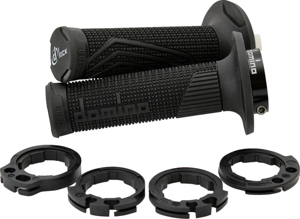 Domino D100 D-Lock Double Cable Grips - Black