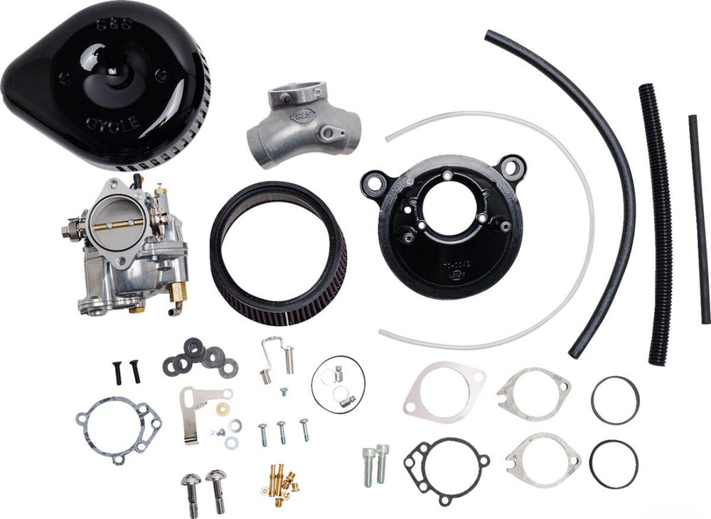 S&S Cycle Super E Carburettor with Stealth Air Cleaner Kit For Harley Davidson FLH Electra Glide 1984-1985 - Black