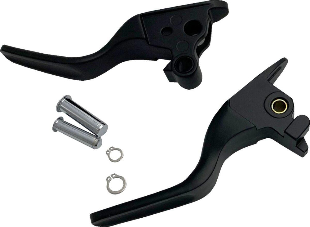Drag Specialties Short Lever Set For Harley Davidson FLDE 1750 2018-2020 - Black