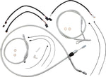 Magnum Shielding Sterling Chromite II Designer Handlebar Cable Install Kit For Harley Davidson FLH 1868 2021 38 - 43cm (15" - 17") - Chrome Clear-Coated