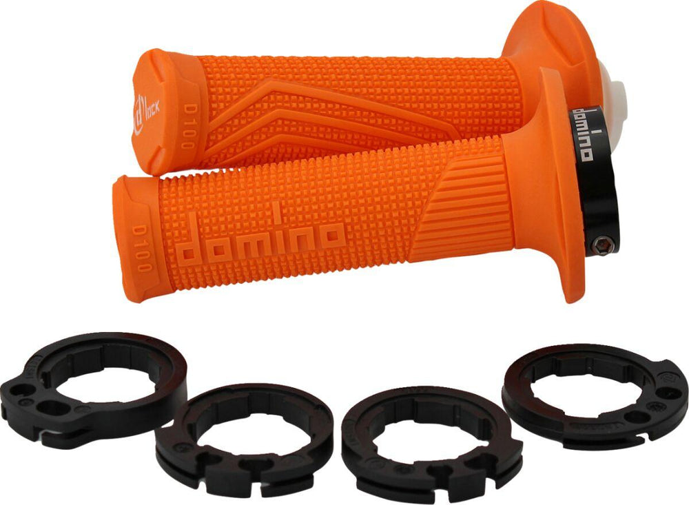 Domino D100 D-Lock Double Cable Grips - Orange