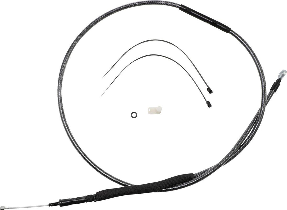 Magnum Shielding Polished KarbonFibr Clutch Cable For Harley Davidson FLS 1690 2015-2016 169.5 cm (66-11 16") - Carbon Fiber Silver