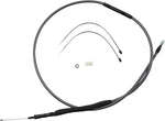 Magnum Shielding Polished KarbonFibr Clutch Cable For Harley Davidson FLS 1690 2015-2016 169.5 cm (66-11 16") - Carbon Fiber Silver