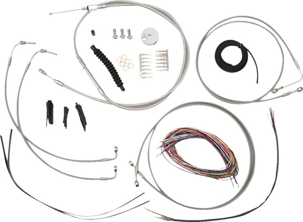 LA Choppers Handlebar Cable/Brake Hose Kit For Harley Davidson FLDE 1750 ABS 2018-2020 Standard - Clear-Coated