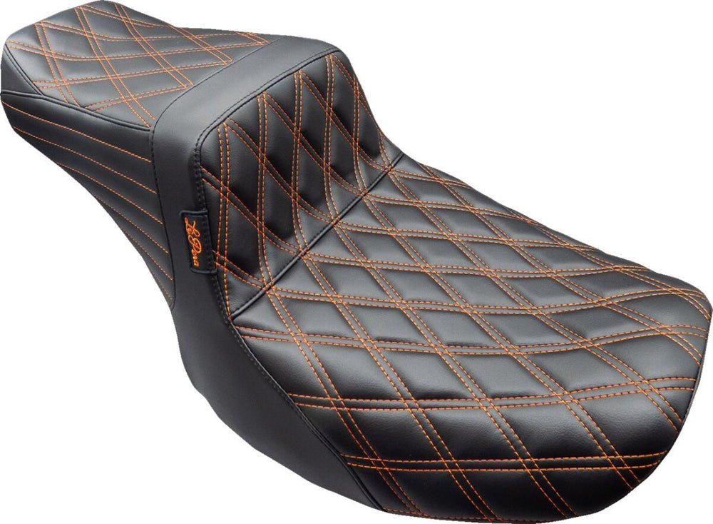 LE Pera Tailwhip Seat For Harley Davidson FLHX 1750 ABS 2023 Double Diamond - Black/Orange