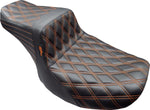 LE Pera Tailwhip Seat For Harley Davidson FLHX 1750 ABS 2023 Double Diamond - Black/Orange