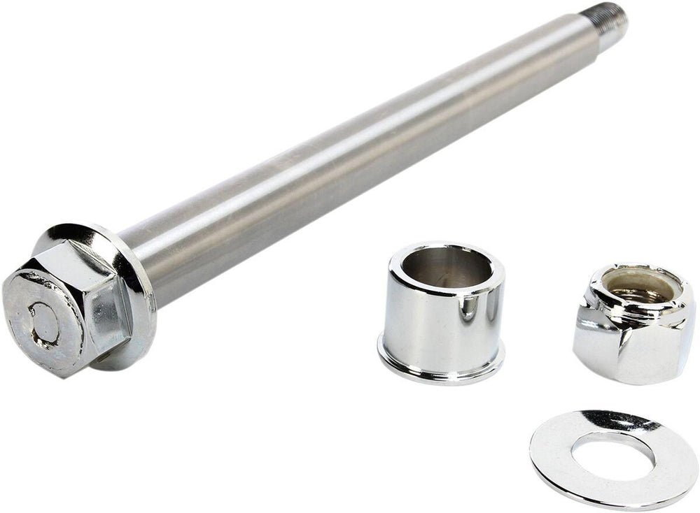 Drag Specialties Front Axle Kit For Harley Davidson FXSTS 1450 2000-2003 - Chrome Silver
