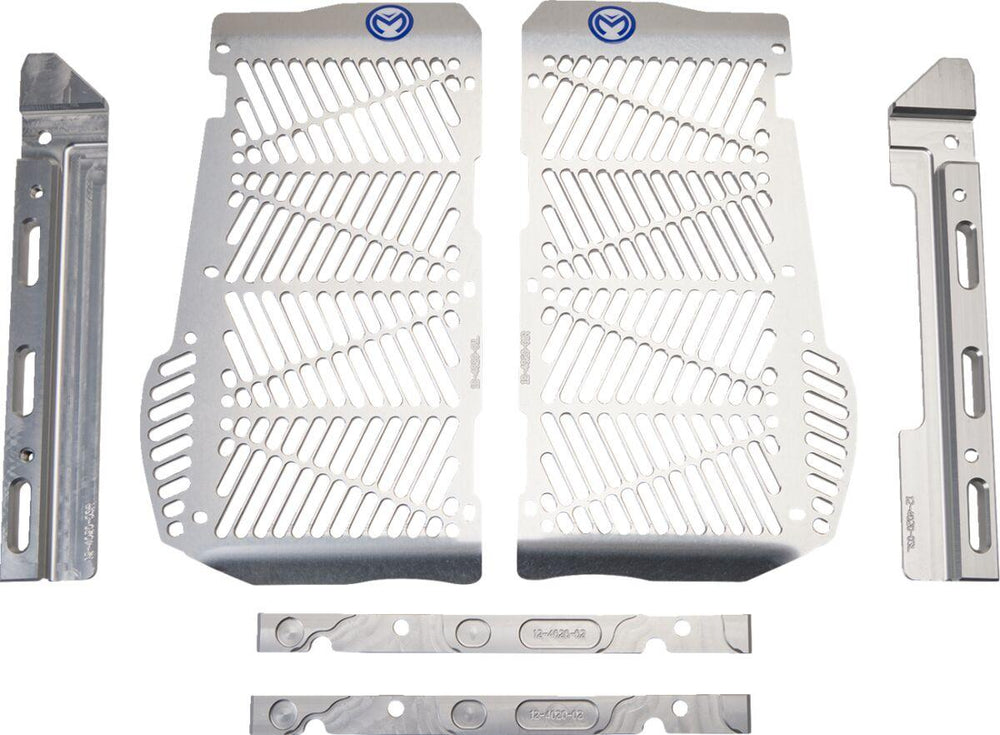 Moose Racing Billet Radiator Guards For Beta RR 125 2020-2022 - Silver