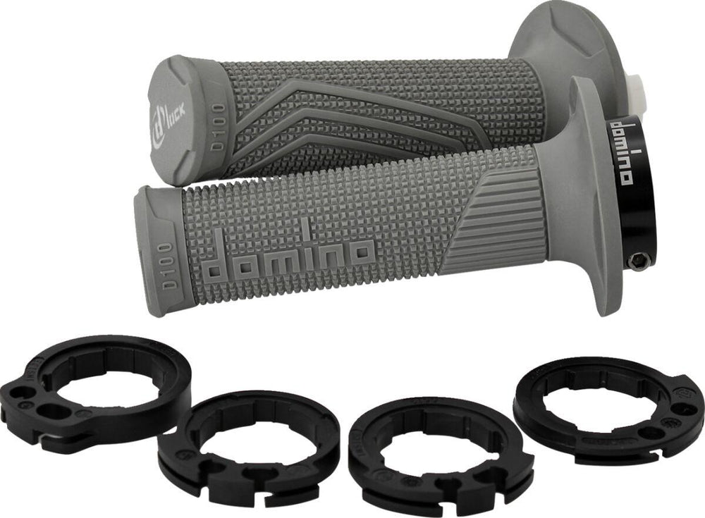 Domino D100 D-Lock Double Cable Grips - Grey