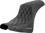 Saddlemen Pro Series SDC Performance Black Gripper Lumbar Grip Seat For Harley Davidson FXBB 1750 2018-2020 - Black/Silver
