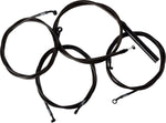 LA Choppers Complete Midnight Braided Handlebar Cable/Brake Hose Kit For Harley Davidson FLHRXS 1868 ABS 2024 38 cm - 43 cm (15" - 17") - Black/Clear-Coated