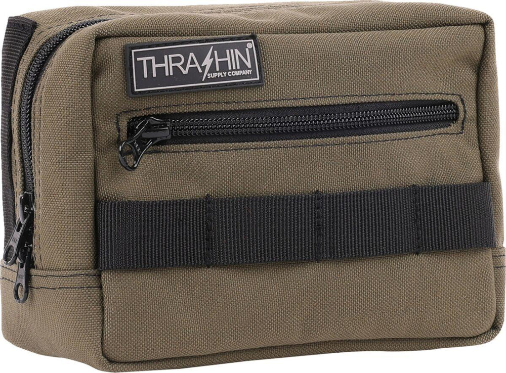 Thrashin Supply Co Handlebar Bag Handlebar Green/Orange - 12.5cm (5") x 17.5cm (7") x 8.26cm (3-1/4")