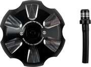 Moose Racing Aluminium Fuel Cap For Gas Gas MC125 2021-2023 - Black Silver