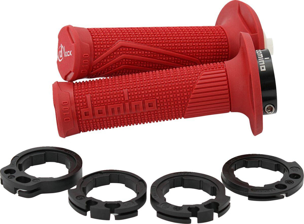 Domino D100 D-Lock Double Cable Grips - Red