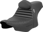 Saddlemen Pro Series SDC Performance Black Gripper Lumbar Grip Seat With Backrest For Harley Davidson FLHX 1923 2024-2026 - Black