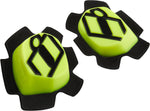 Icon Cloverleaf 2 Knee Pucks - Black Hi-Vis Yellow
