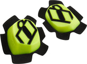 Icon Cloverleaf 2 Knee Pucks - Black Hi-Vis Yellow