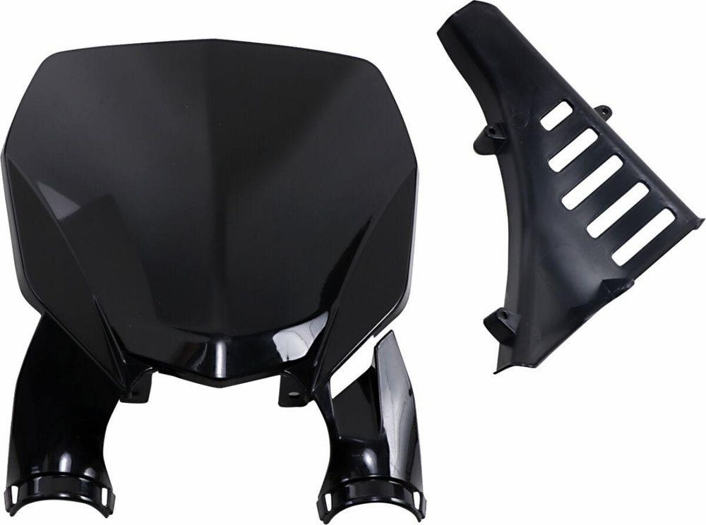 UFO Stadium Front Number Board With Fork Guards For Yamaha YZ125 2022-2025 - Black