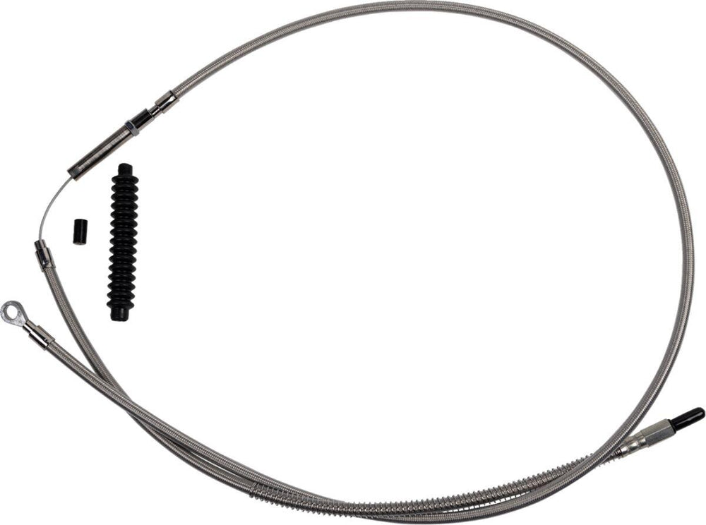 Barnett Stainless Steel Clutch Cable For Harley Davidson FLHFB 1868 2023 +15.2 cm (6") - Silver
