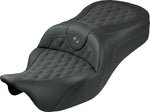 Saddlemen Roadsofa King Seat For Harley Davidson FLH 1868 ABS 2021 Lattice Stitched - Black/Grey