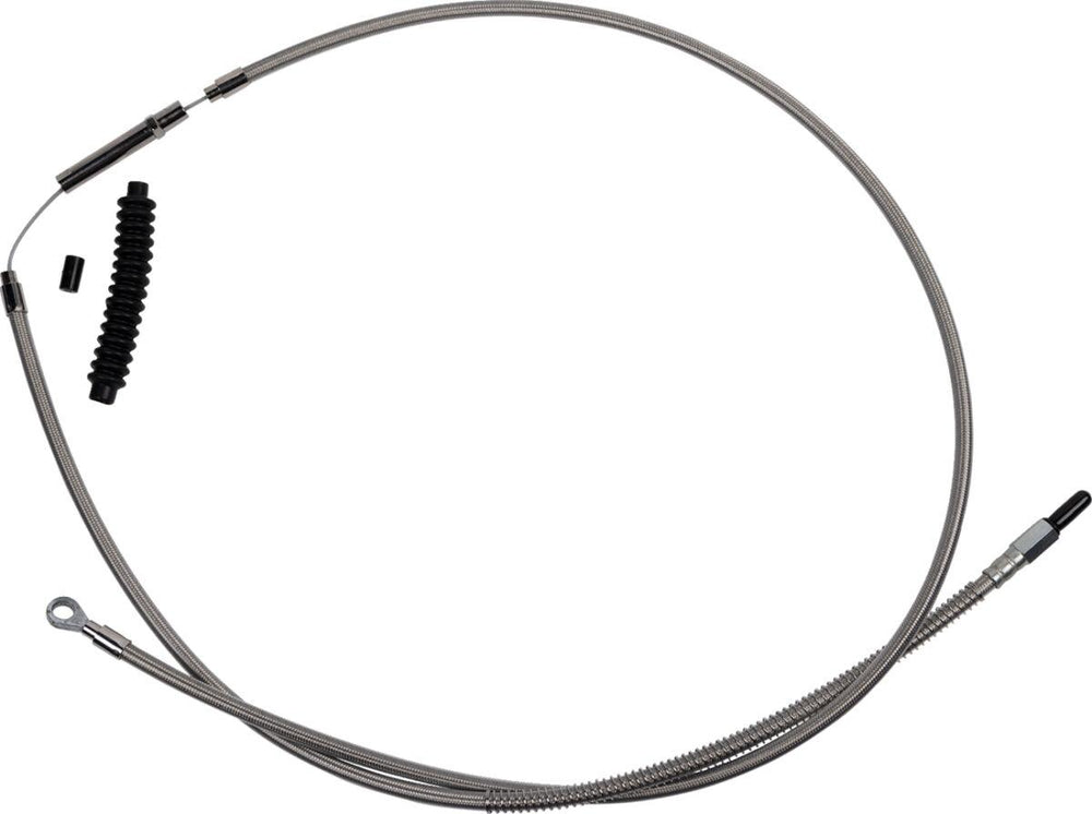Barnett Stainless Steel Clutch Cable For Harley Davidson FLFB 1750 2018-2020 +25.4 cm (10") - Silver
