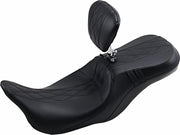 LE Pera Outcast GT Seat With Backrest For Harley Davidson FLH 1868 ABS 2021 Double Diamond/Perforated - Black