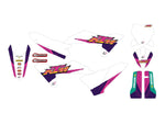 Blackbird Retro Graphics Kit For KTM SX125 2023 - Pink/Purple/White