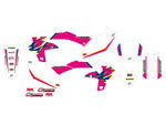 Blackbird Retro Graphics Kit For Yamaha YZF450 2023-2026 - Pink/White