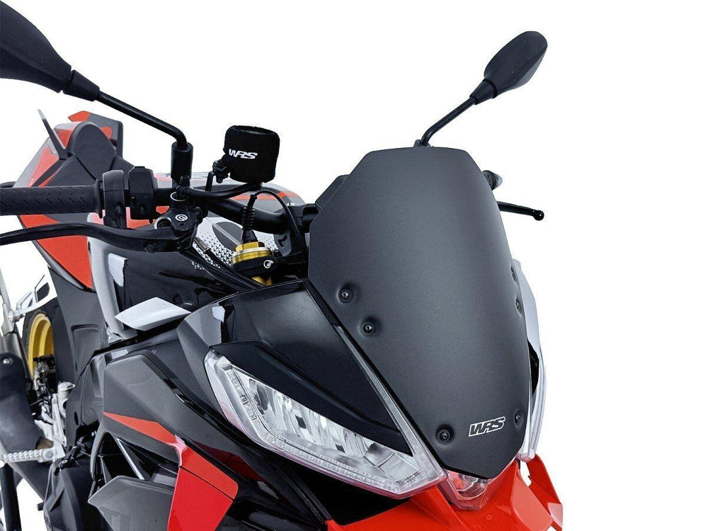 WRS Windscreen For Aprilia Tuono V4 1100 RR ABS 2025 - Black