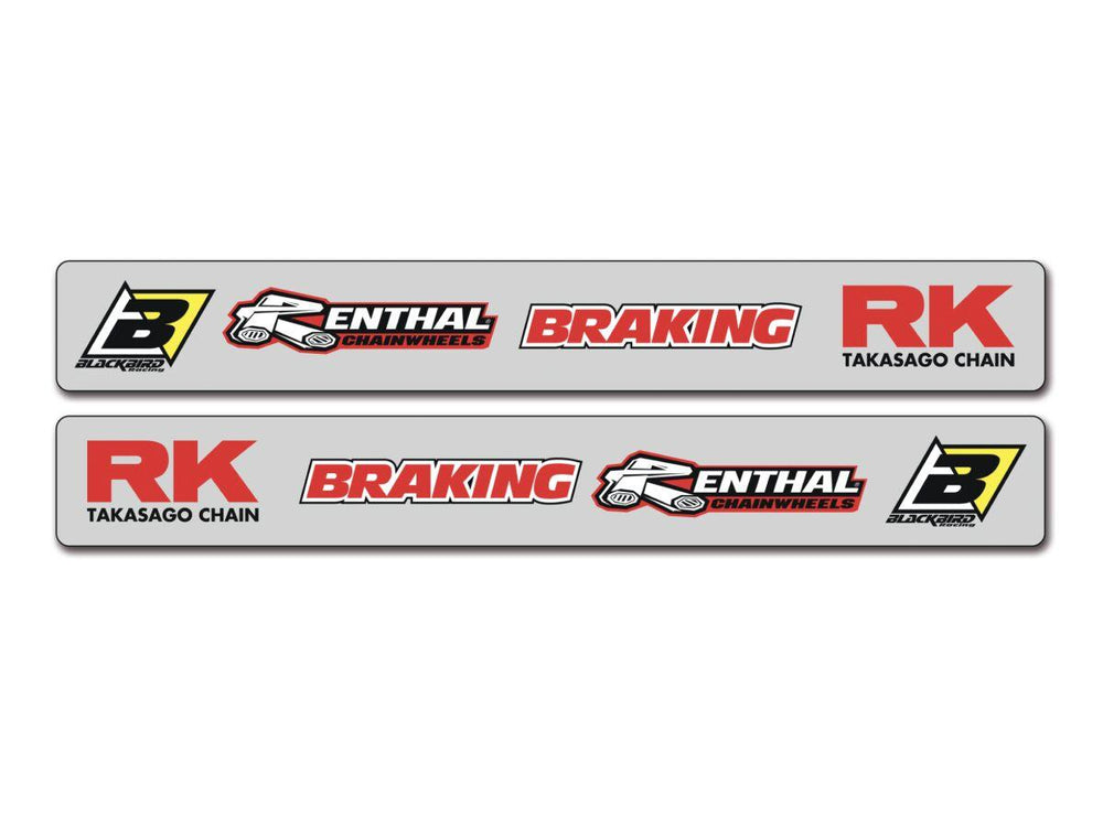 Blackbird Swingarm Stickers For Kawasaki KX125 1994-1998 - Multi