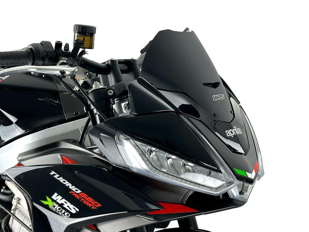 WRS Windscreen For Aprilia Tuono 660 ABS 2021-2024 23.5 cm (9-1/4") - Black