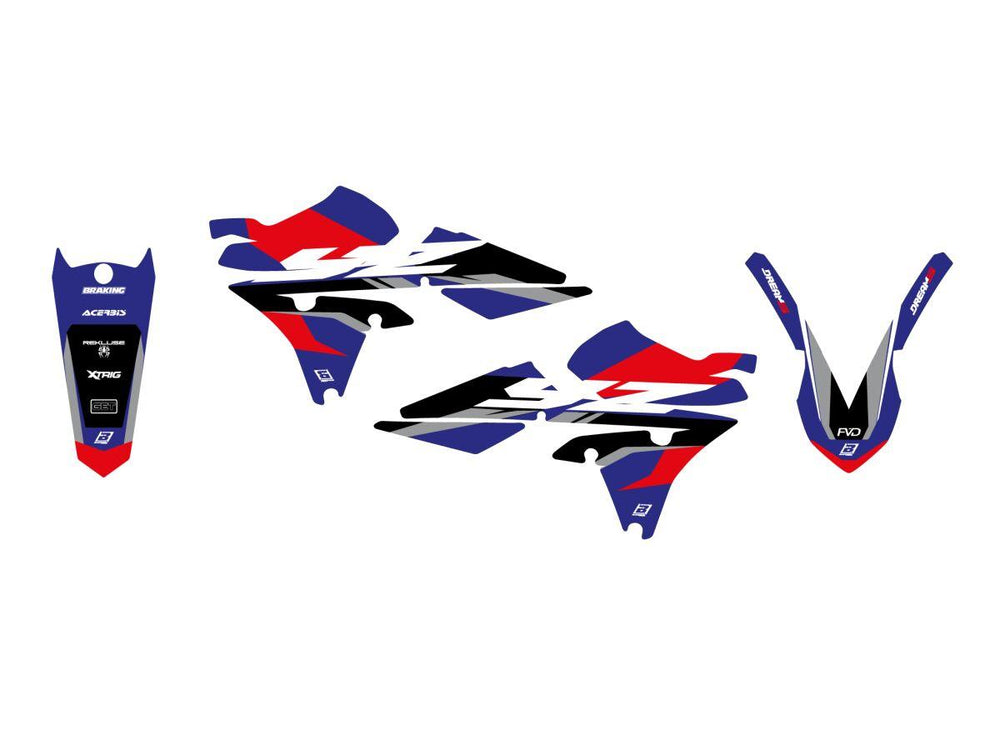 Blackbird Dream 5 Graphic Kit For Yamaha YZF250 2014-2018 - Black/Blue/Red/Silver