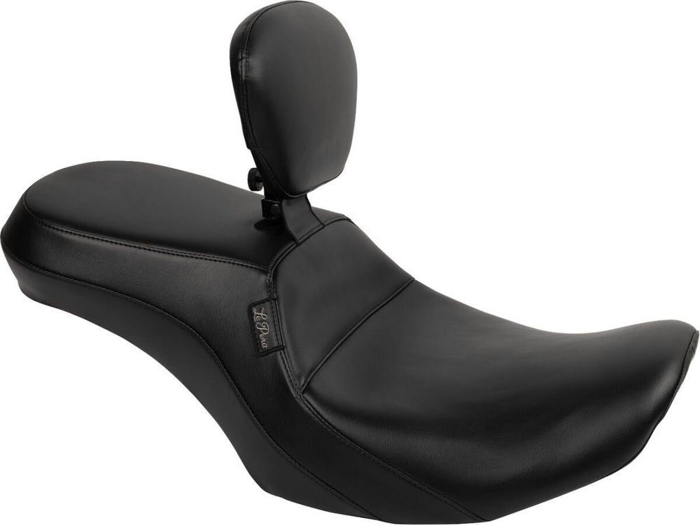 LE Pera Outcast 2-Up Seat With Backrest For Harley Davidson FLHX 1750 ABS 2023 Plain - Black