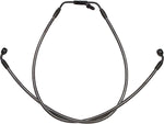 Magnum Shielding Designer Series Braided Non-ABS Lower Brake Hose Assemblies For Harley Davidson FXFBS 1868 2022-2023 38 cm (15") 56 cm (22") - Black Pearl