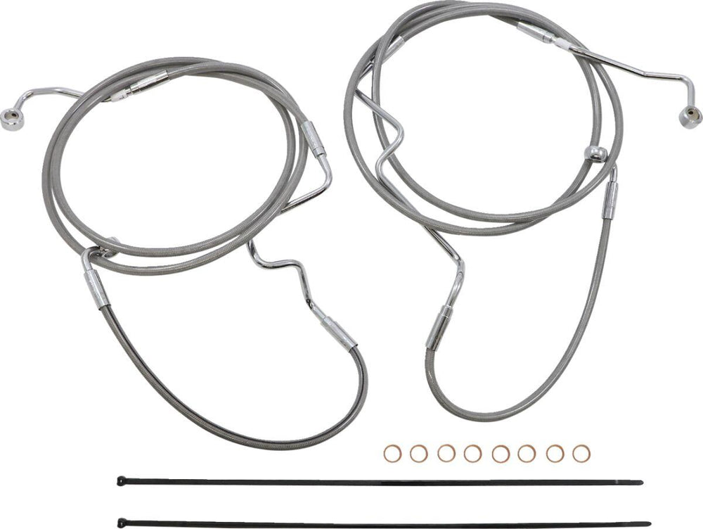 Magnum Shielding XR Handlebar Cable Install Kit For Harley Davidson FLTRK 1868 2021-2024 38 - 43cm (15" - 17") - Chrome Clear-Coated
