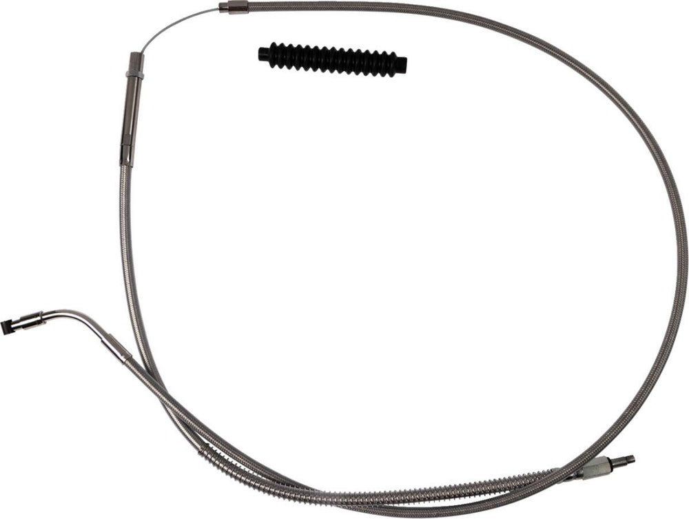 Barnett Stainless Steel Clutch Cable For Harley Davidson FLHXSE 1977 2023-2024 +20.3 cm (8") - Silver