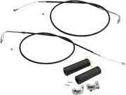 S&S Cycle Dual-Cable Throttle Assembly Kit For Harley Davidson FL 1200 1970-1977 - Black Chrome