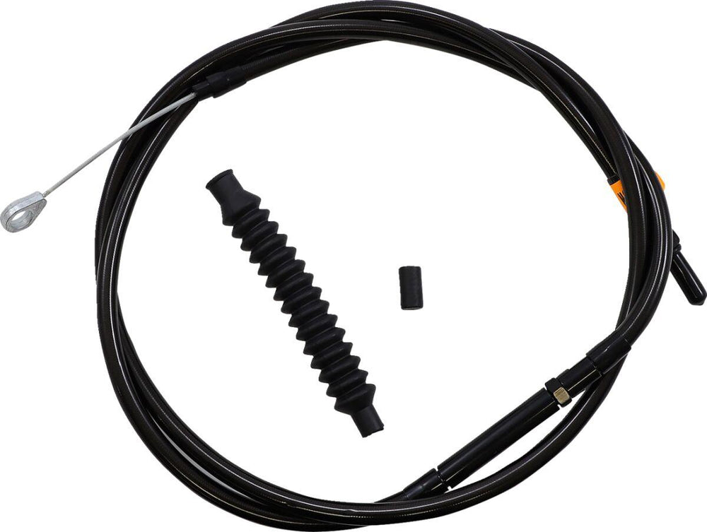 LA Choppers Midnight Braided Clutch Cable For Harley Davidson FLHR 1584 2008-2011 185 cm (72-3/4") 15" - 17" - Black