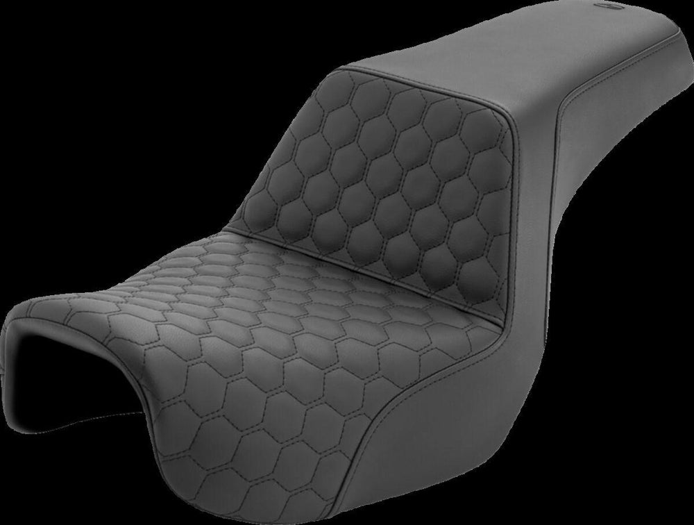 Saddlemen Honeycomb Step Up Seat For Harley Davidson FXD 1584 Dyna Super Glide 2007-2010 - Black