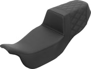 Saddlemen Step Up Seat For Harley Davidson FLRT 1690 2015-2016 Rear Lattice Stitch - Black