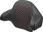 Saddlemen Dragon Scale Tour Pak Backrest Pad For Harley Davidson FLH 1868 ABS 2021 - Black/Red
