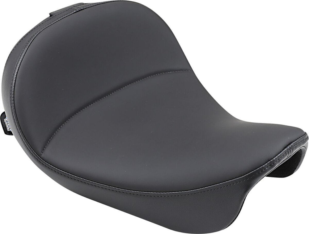 Drag Specialties Solo Seat with EZ Glide II Backrest Option For Harley Davidson FLD 1690 2012-2013 Mild Stitched - Black