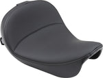 Drag Specialties Solo Seat with EZ Glide II Backrest Option For Harley Davidson FLD 1690 2012-2013 Mild Stitched - Black