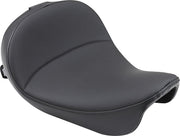 Drag Specialties Solo Seat with EZ Glide II Backrest Option For Harley Davidson FLD 1690 2012-2013 Mild Stitched - Black