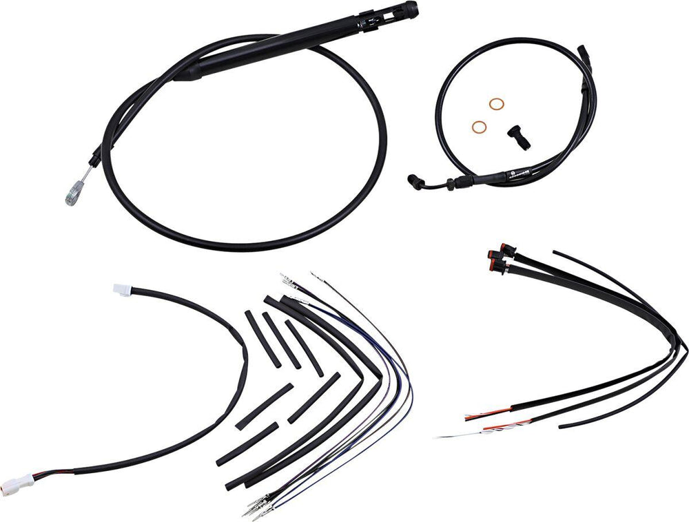 Burly Jail Bar Cable Kit For Harley Davidson FLSB 1750 2019-2024 35.5cm (14") - Black