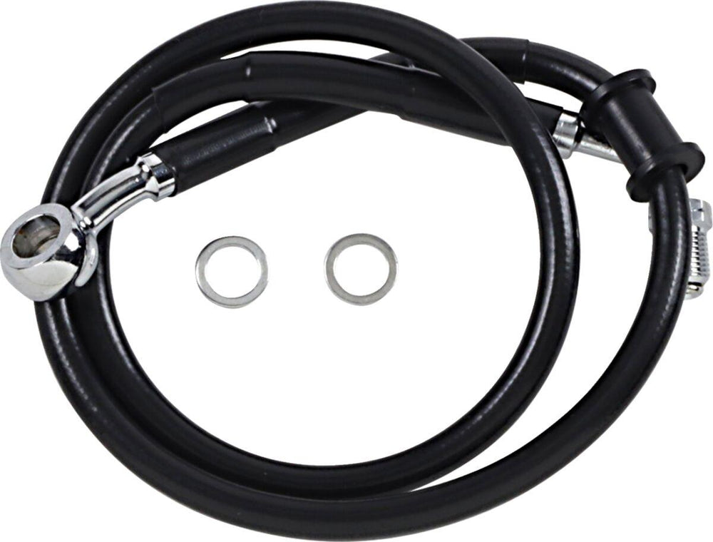 Drag Specialties Extended Length Stainless Steel Brake Hose For Harley Davidson FLHC 1750 2018-2022 Front