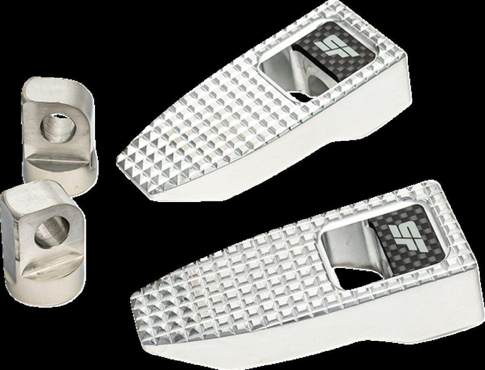 Slyfox Speed Foot Pegs For Harley Davidson E 1000 1936-1952 - Silver